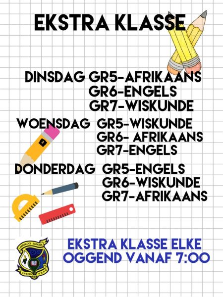 Inligting-Ekstra Klasse Gr 5-7