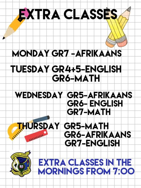 Inligting-Extra Classes Gr 4-7